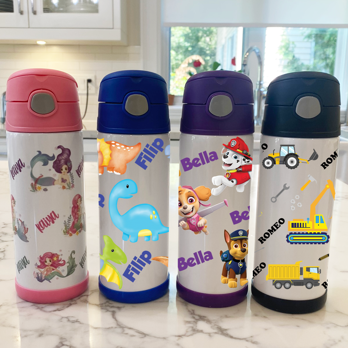 Personalized Stainless Steel Water Bottles 12oz