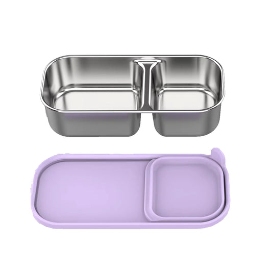 Solo™ 2-Compartment Stainless Steel Snack Box
