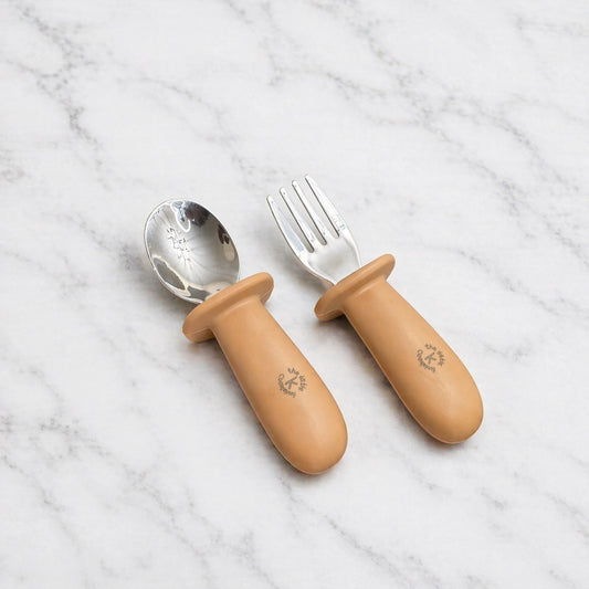 Harmony™ Stainless Steel Baby and Toddler Utensils with Silicone Grip